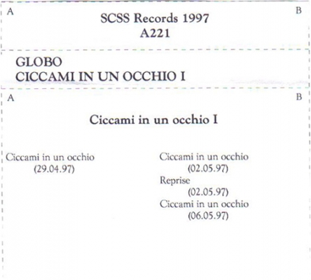 a221 globo: ciccami in un occhio I 1997